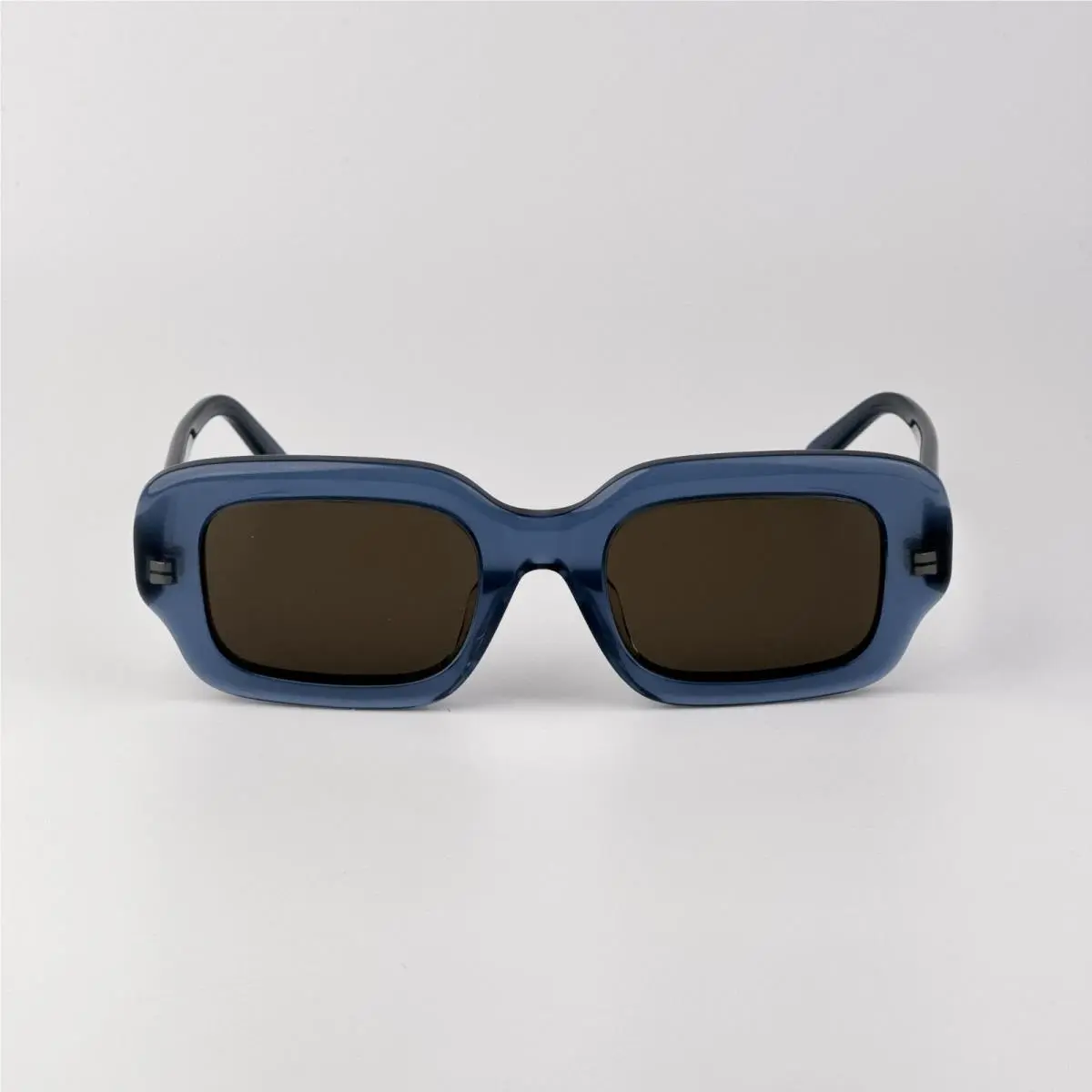 Loewe Men Sunglasses Blue Brown Rectangle LW40158F Slim 84E