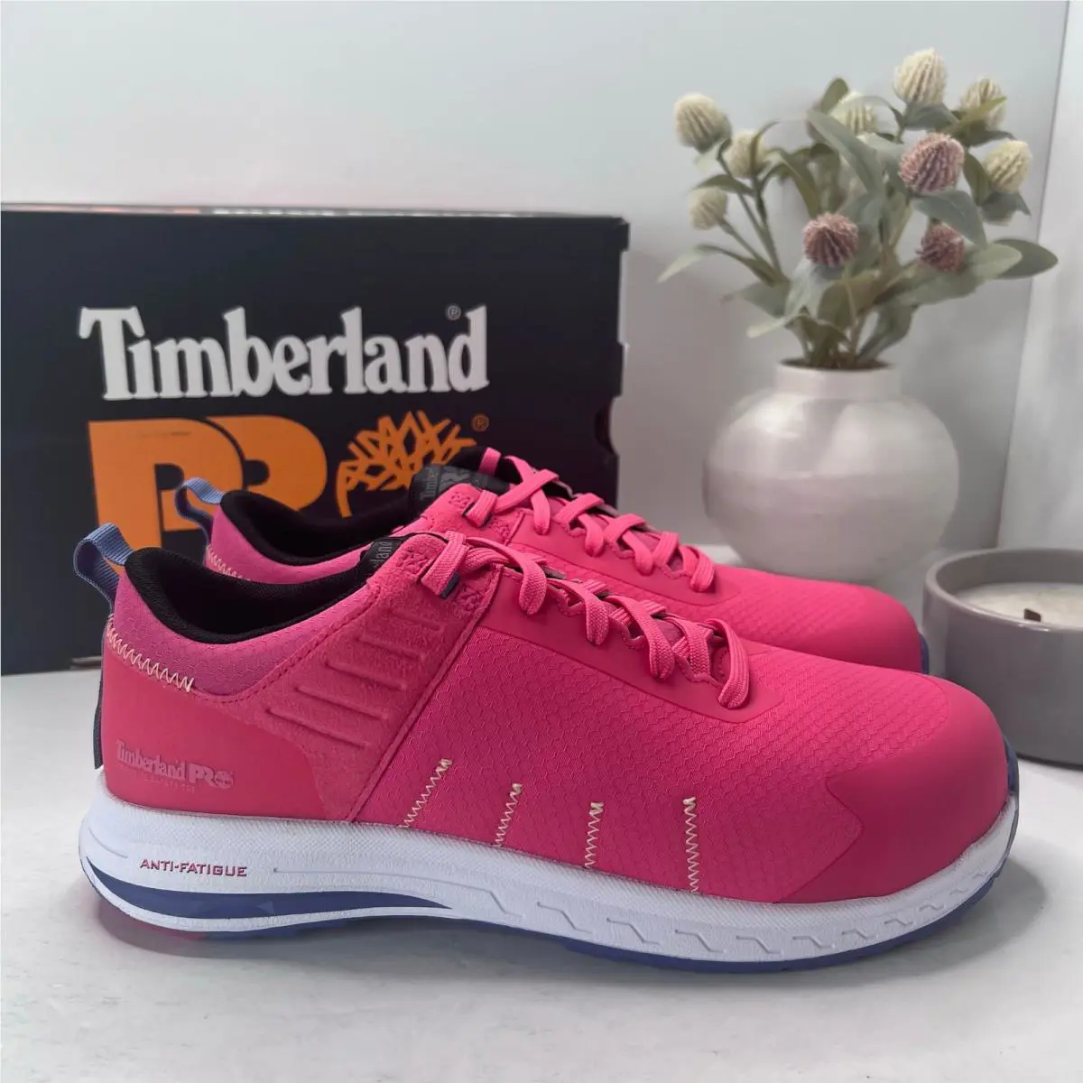 Timberland Pro Overdrive Composite Safety Toe Sneaker Pink Women 9