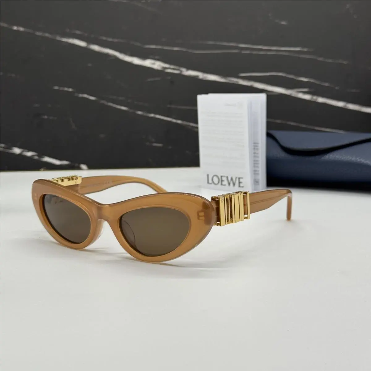 Loewe LW40156U 50E Sunglasses Orange Women Eyewear Loewe