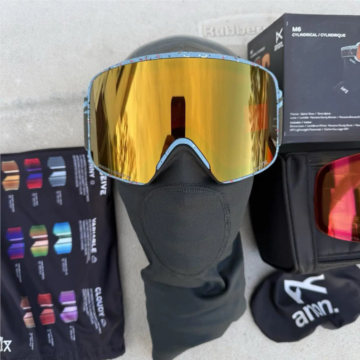 M6 Cylindrical Mfi Goggles Alpine Terra Percieve Sunny Bronx by Anon