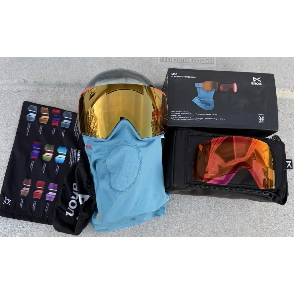 M5S Flat Toric Mfi Goggles Retro Blue Perceive Sunny Bronze by Anon