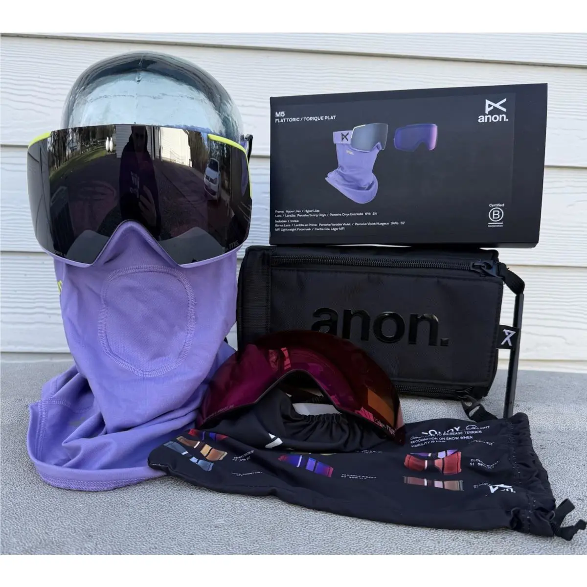 M5 Flat Toric Mfi Goggles Hyper Lilac Perceive Sunny Onyx by Anon