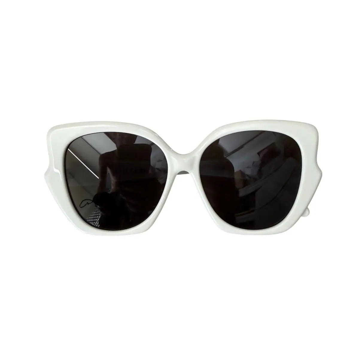 White Inflated Square Sunglasses LW40133F 25A - w/ Case by Loewe