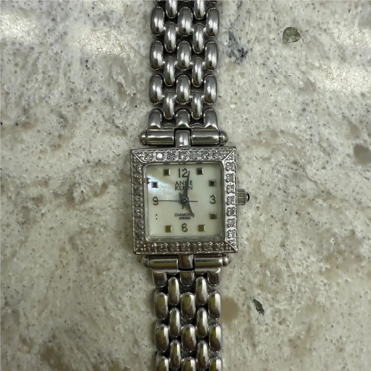 Women`s Vintage Anne Klein Swiss Diamond Collection Wristwatch Beautiful