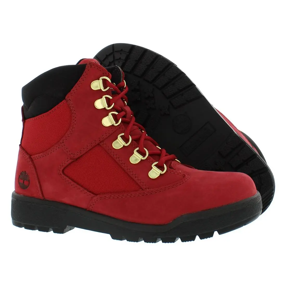 Timberland Field Boot 6 Inch GS Girls Shoes Size 4 Color: Dark Red Nubuck