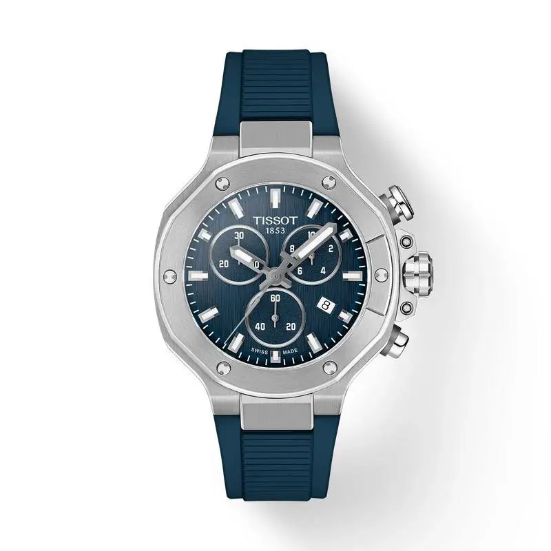 Tissot T-race 38mm Blue Dial Rubber Band Watch T1418171704100