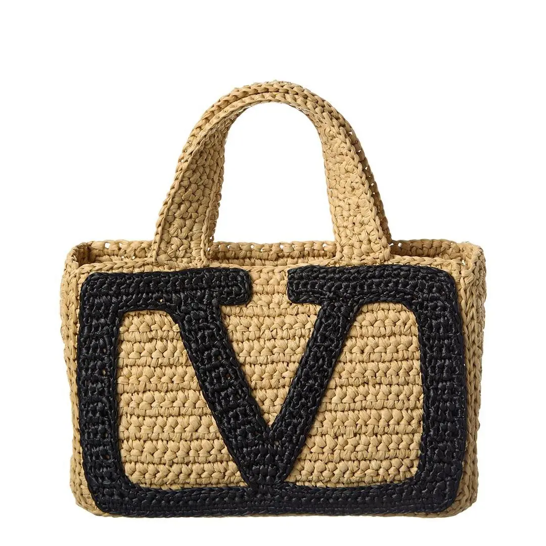 Valentino Viva Small Raffia Tote Women`s Brown
