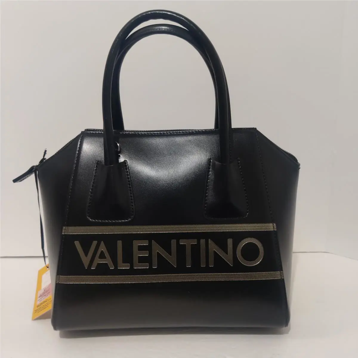 Valentino By Mario Valentino Logo Leather Tote