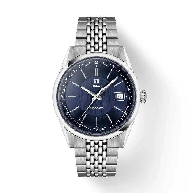 Tissot Visodate 39mm Blue Dial Stainless Steel Watch T1574071104100