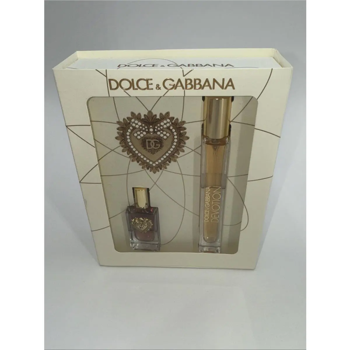 2PC Dolce Gabbana Devotion Eau de Parfum Mini Set 0.33 Oz+ 0.17 oz