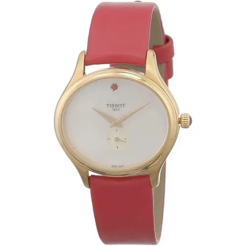 Tissot T-lady Bella Ora Mother of Pearl Dial Red Leather Strap Womens Watch