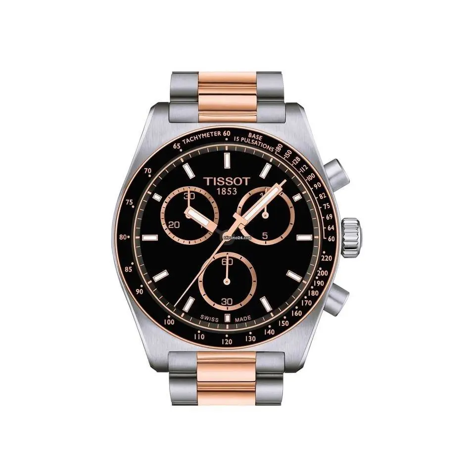 Tissot PR516 Quartz Chrono Two-tone Rose Mens Watch T1494172205101