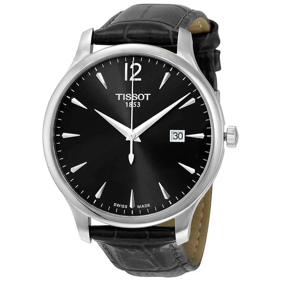 Tissot Tradition Grey Dial Dark Ladies Watch T0636101608700 - Dial: Gray, Band: Gray, Bezel: Silver