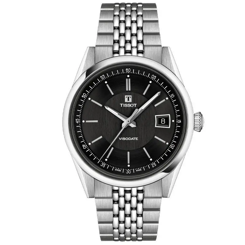 Tissot Visodate 39mm Black Dial Men`s Watch T1574071105100