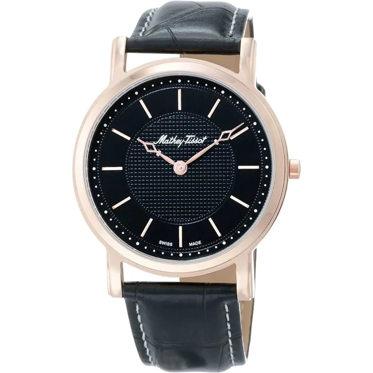 Mathey Tissot Men`s City Black Dial Watch - H611252PN