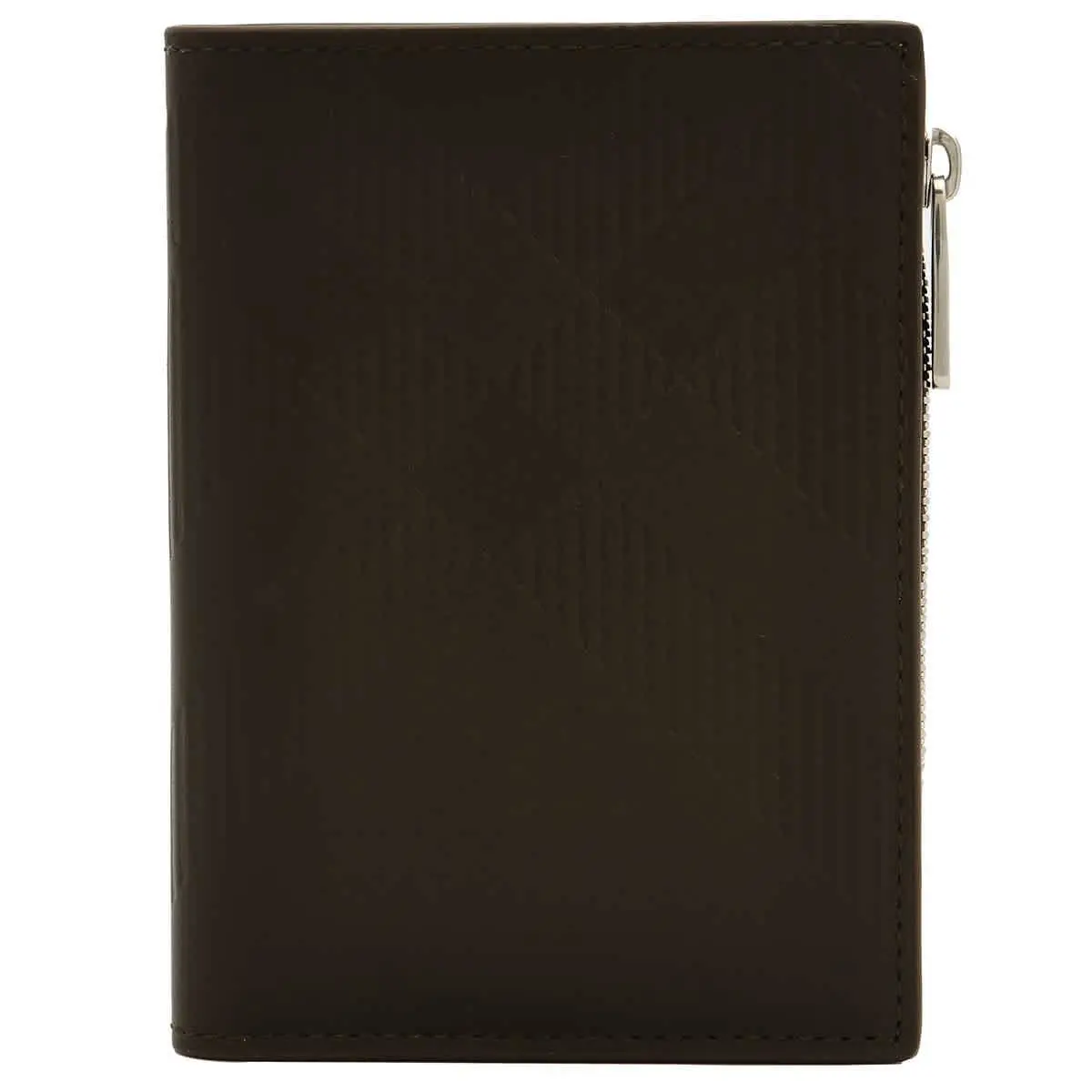 Burberry Military Embossed Check Zip Bifold Wallet 8091601
