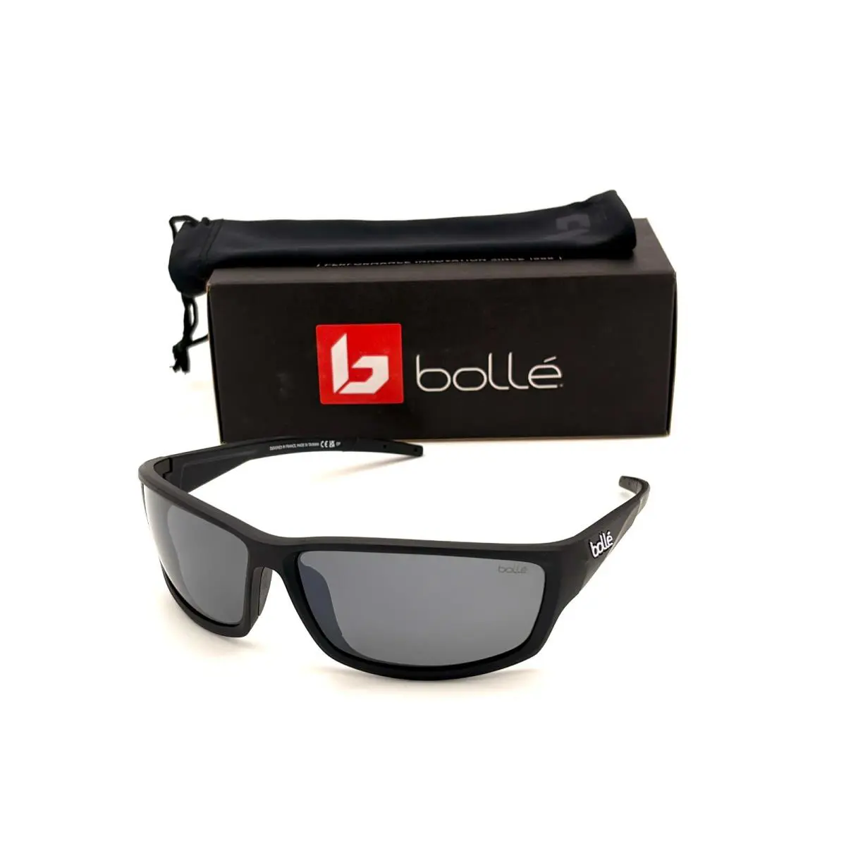 Bolle Cerber Matte Black / Gray Tns Polarized 68mm Sunglasses - Frame: Matte Black, Lens: Gray TNS Polarized