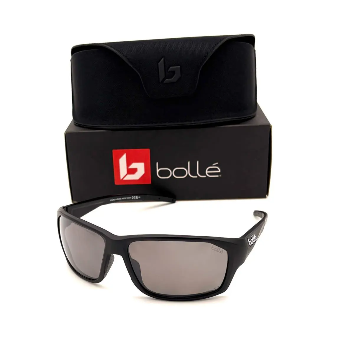 Bolle Fenix Matte Black / Volt + Gun Polarized 61mm Sunglasses