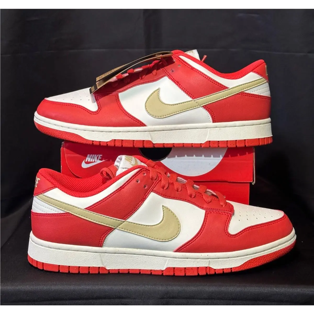 Nike Dunk Low Next Nature Light Crimson Team Gold - Size 11W/9.5M 0192