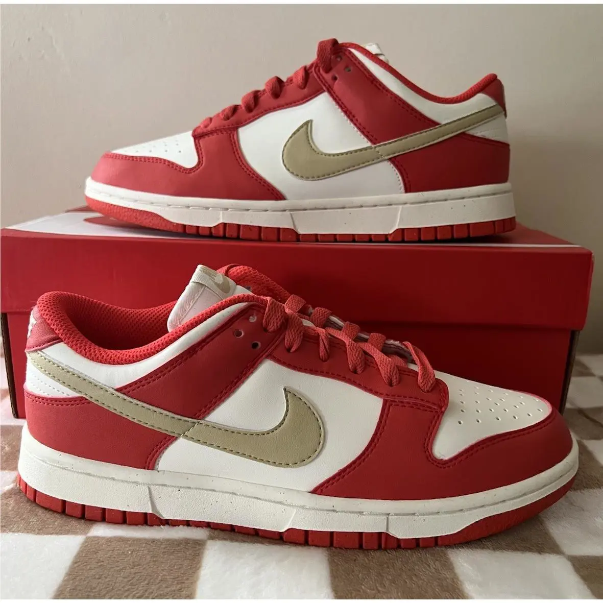 Nike shoes - Nike Dunk Low Next Nature - DD1873-602 - Light Crimson/Team Gold/Sail 1