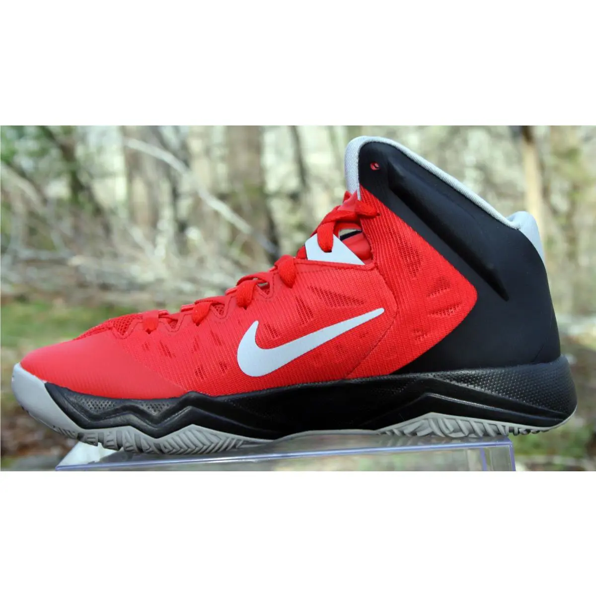 Nike shoes - Nike Zoom HyperQuickness - Zoom HyperQuickness - 599519-602 - University red/wolf grey/black (UPC: 887225408800) 6