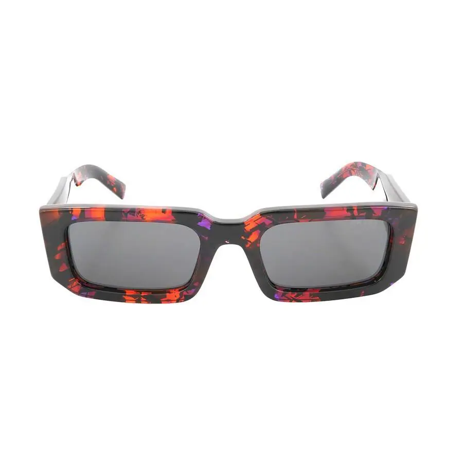 Prada PR06YS 06V5S0 Sunglasses Abstract Orange Dark Grey 53mm Lens