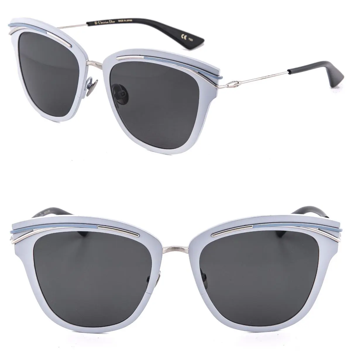 Christian  Sodior Silver Blue Powder Metal Sunglasses So  Titanium Line by Dior
