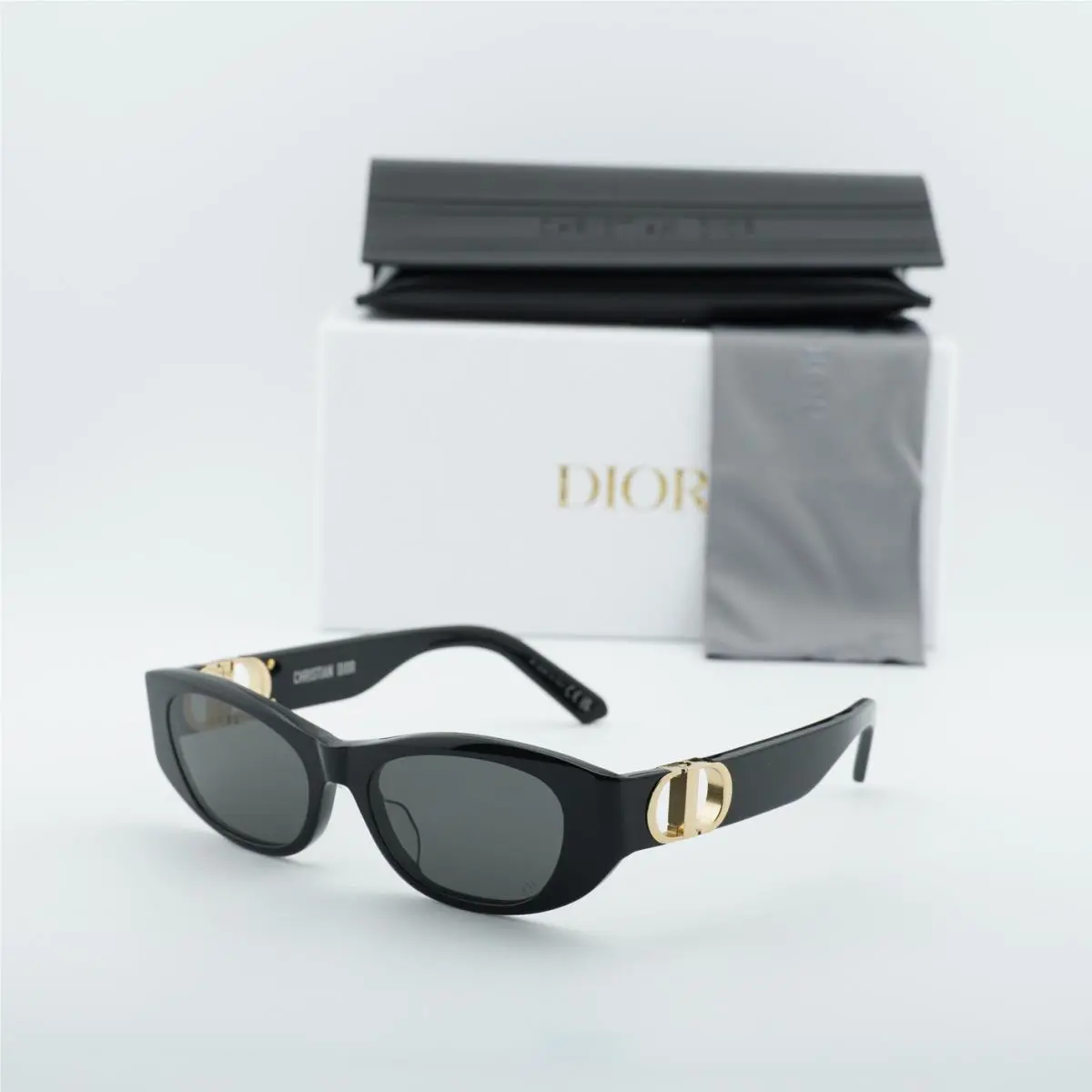 Dior 30MONTAIGNE S9U 10A0 Shiny Black/grey 53-17-130 Sunglasses