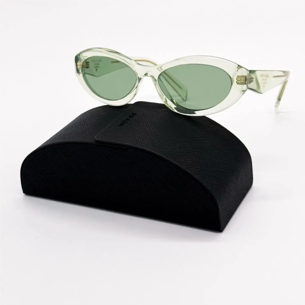Prada Sunglasses PR26ZS 14R20E Transparent Mint Women PR 26ZS 14R20E Spr 26