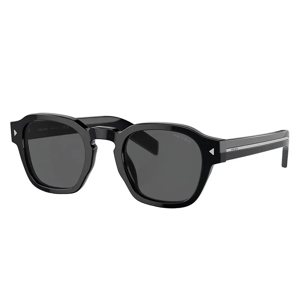 Prada PR A16S 16K731 Black Plastic Square Sunglasses Grey Lens