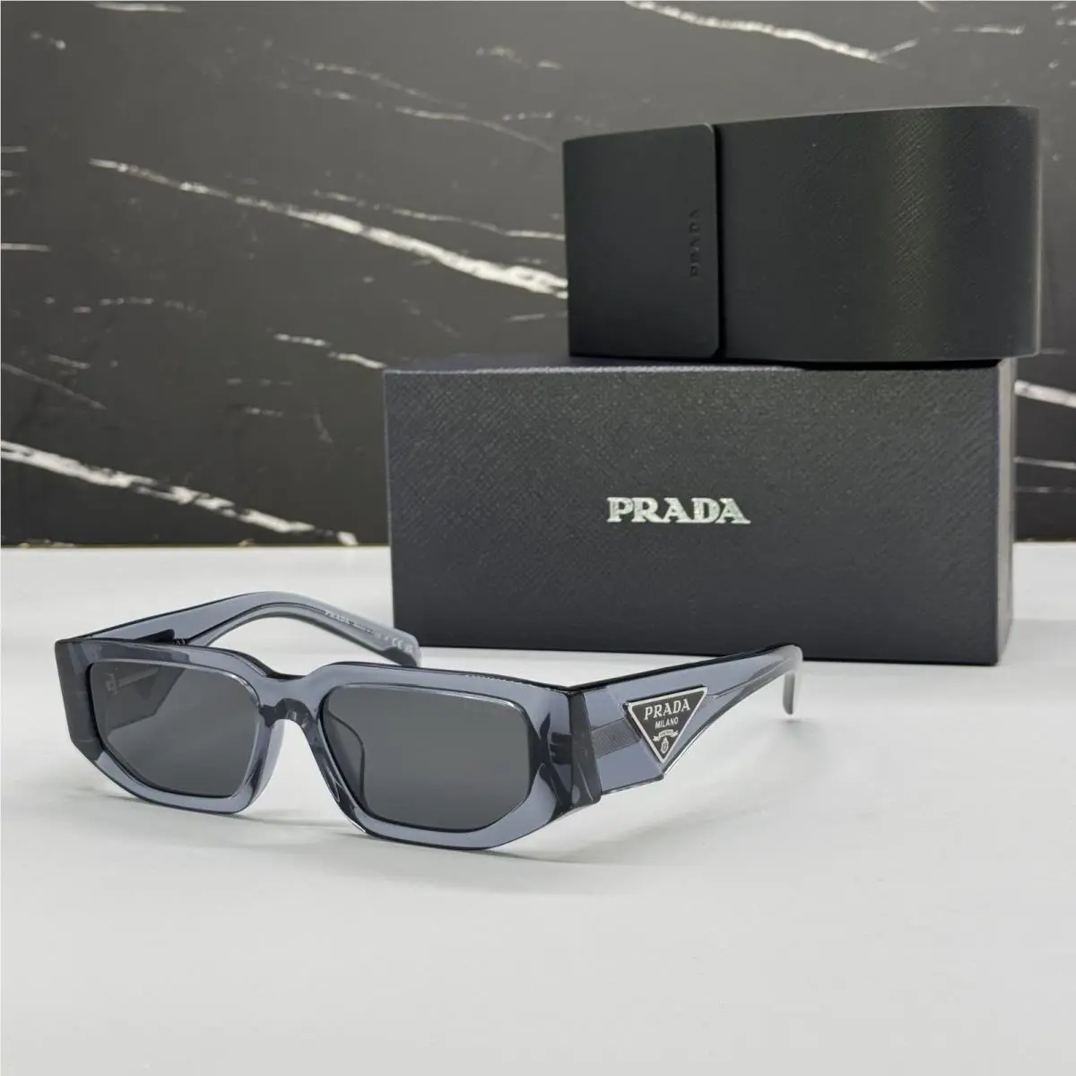 Prada PR09ZSF 17T08Z Sunglasses Blue Unisex PR 09ZSF 17T08Z Spr 09ZF 17T08Z