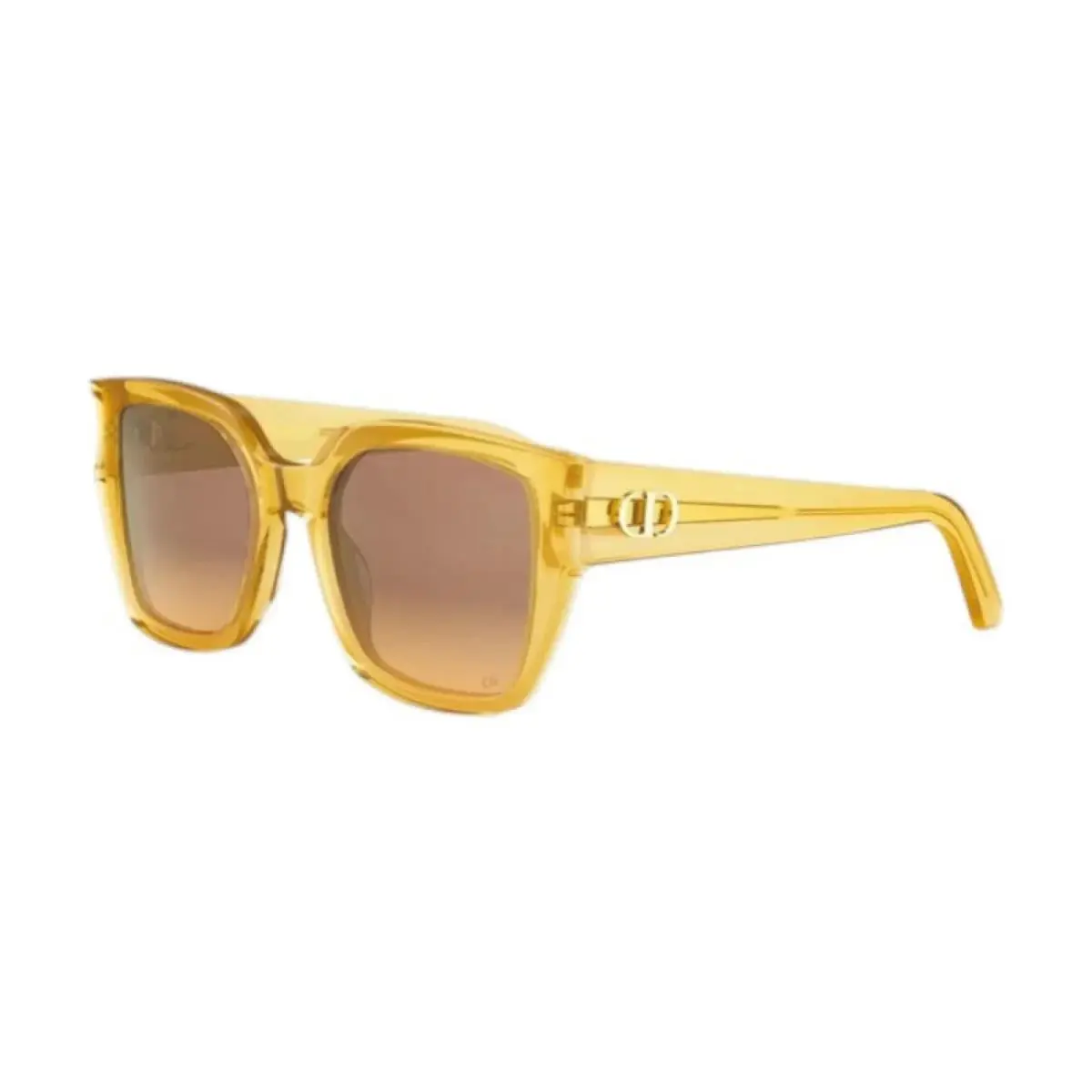 glow S1I 66D2 Square Shiny Yellow/brown 53 mm Women`s Sunglasses Frame by Dior