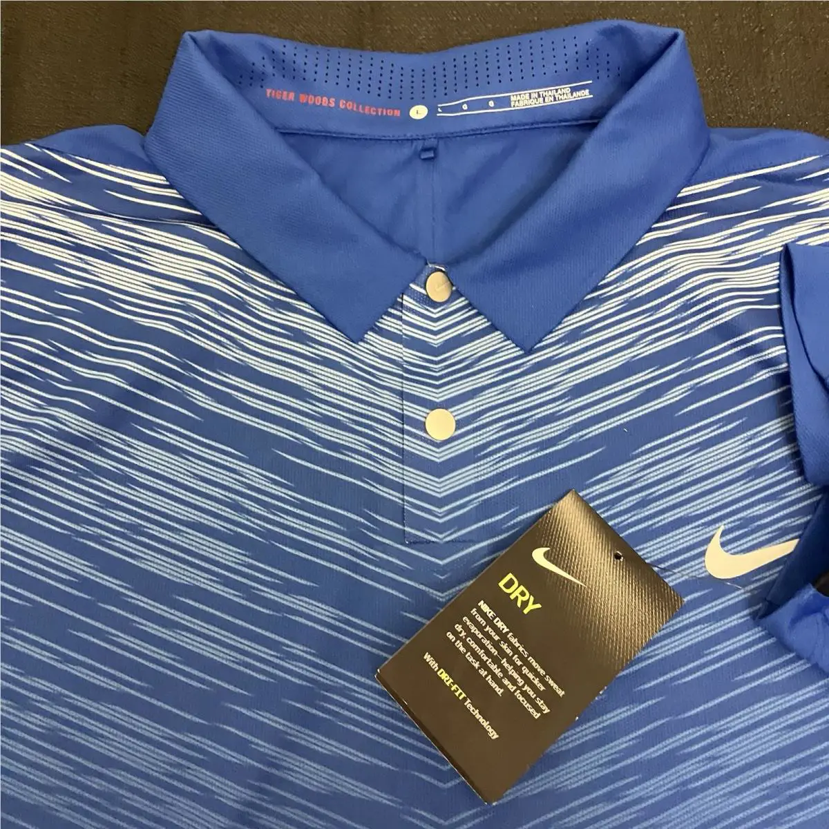 Nike clothing - Tiger Woods Velocity Max Fade Polo - Royal Sport Blue Reflective Silver 2