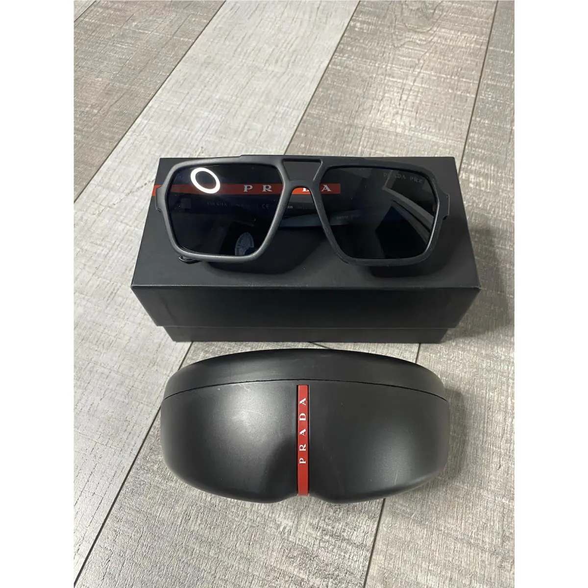 Prada Linea Rossa 01XS Sunglasses 1AB02G Black