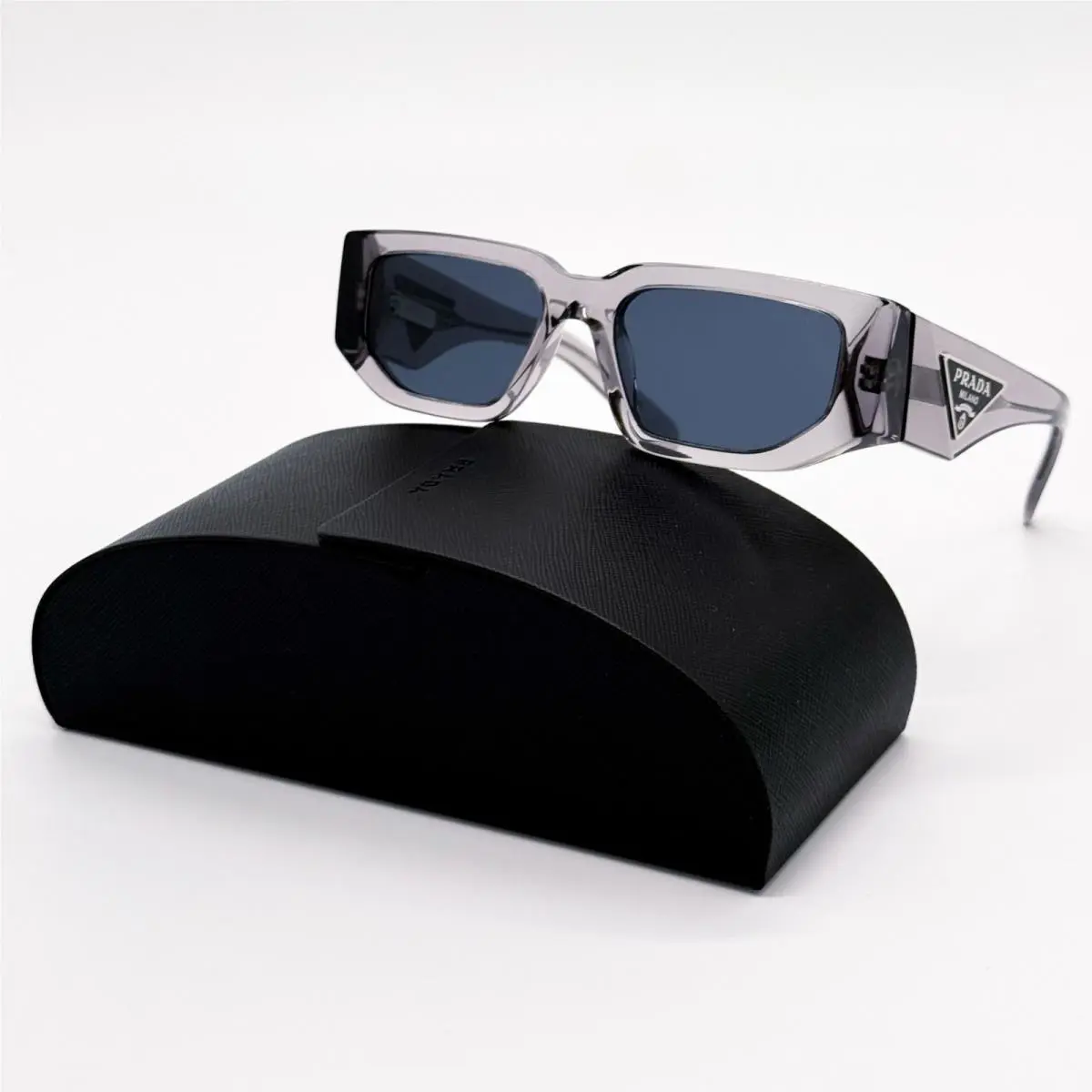 Prada Sunglasses PR09ZS 18S09T Transparent Gray Unisex PR 09ZS 18S09T Spr 0