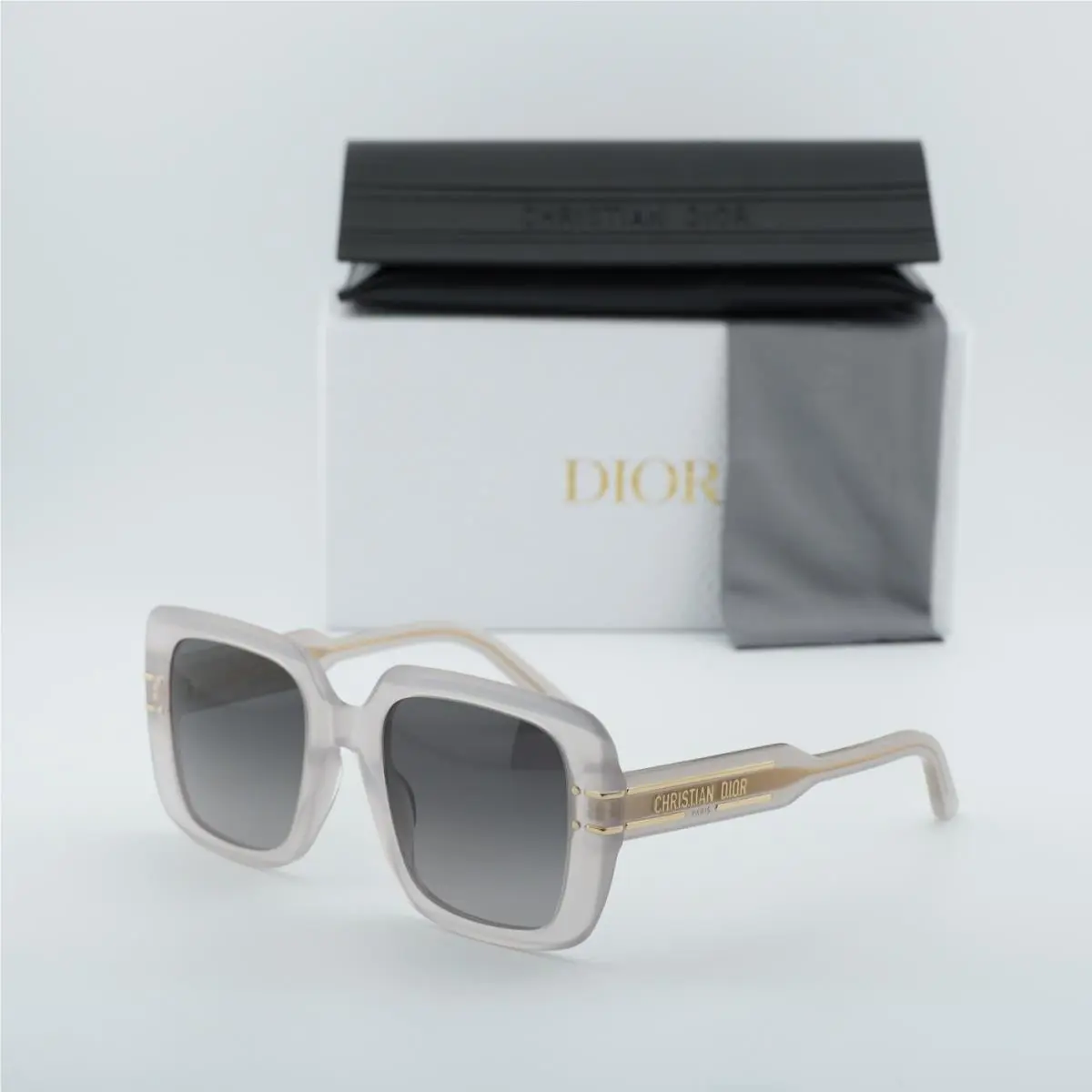 signature S11F 78A1 Shiny Brown/grey Gradient 55-21-145 Sunglasses by Dior