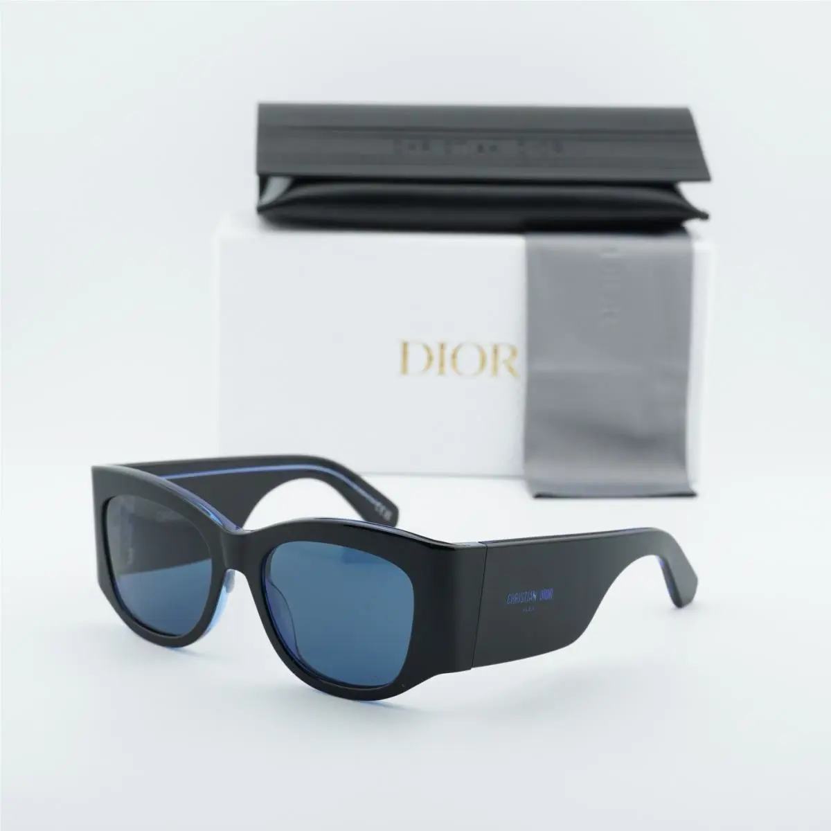 nuit S1I 17B0 Shiny Black/blue 54-18-135 Sunglasses by Dior