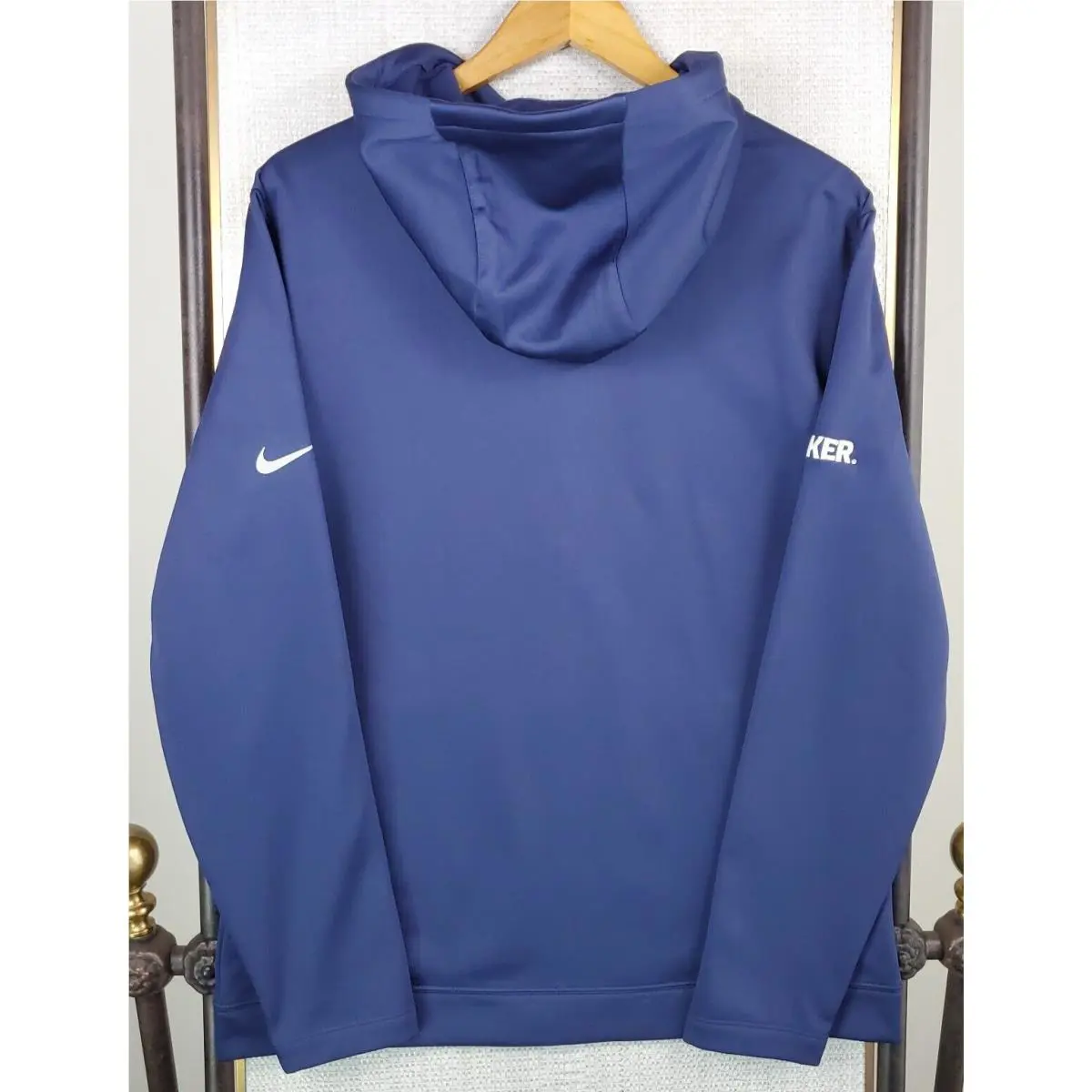 Nike clothing - golf casual jacket coat windbreaker track jacket warmup drifit mes size nfl football wind water resistant stretchy breathable Moisture Wicking nfl quaker oats chest length hoody hoodie dri-fit - Blue 9