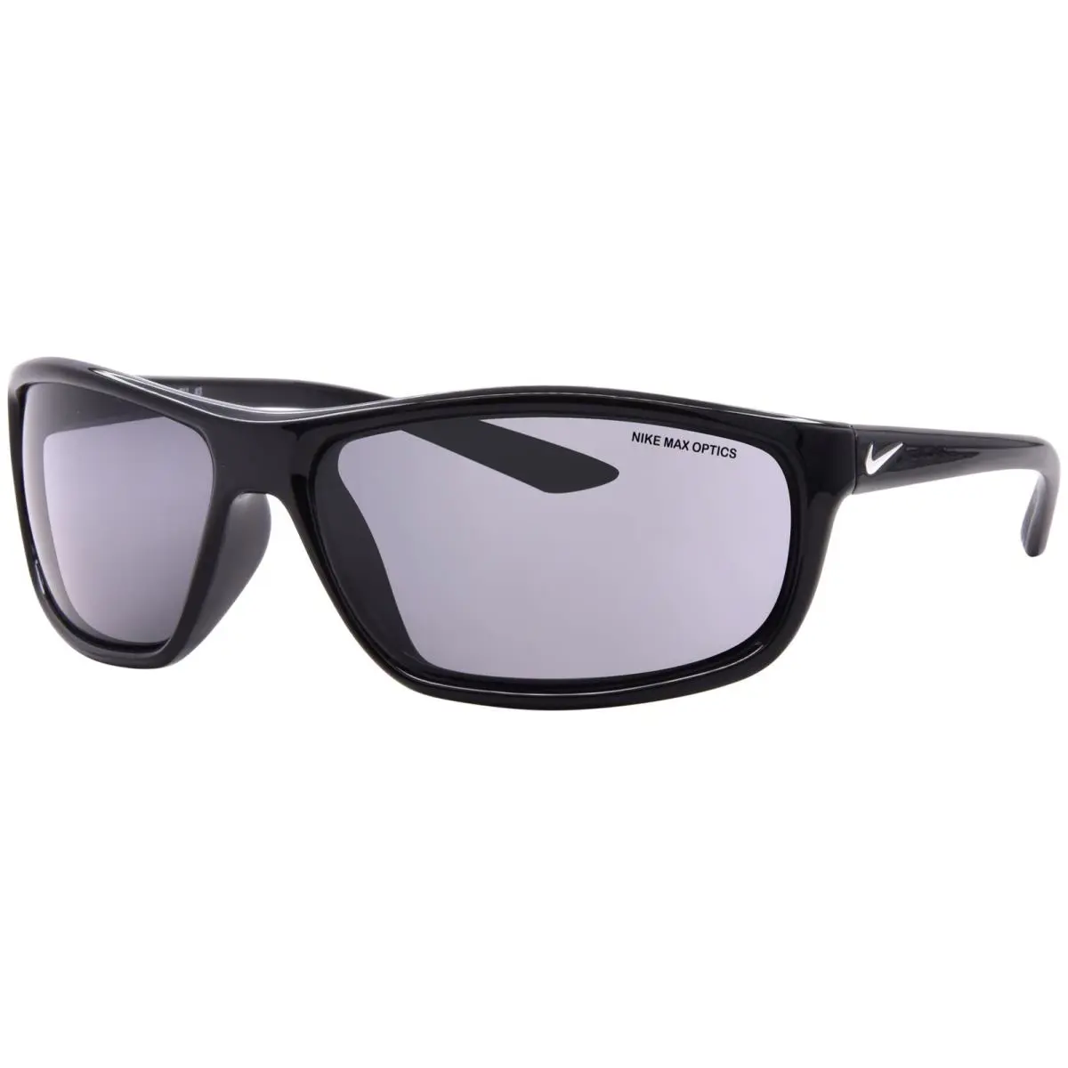 Nike Rabid EV1109 011 Sunglasses Black/dark Grey Lenses Rectangle Shape 64mm - Frame: Black, Lens: Gray