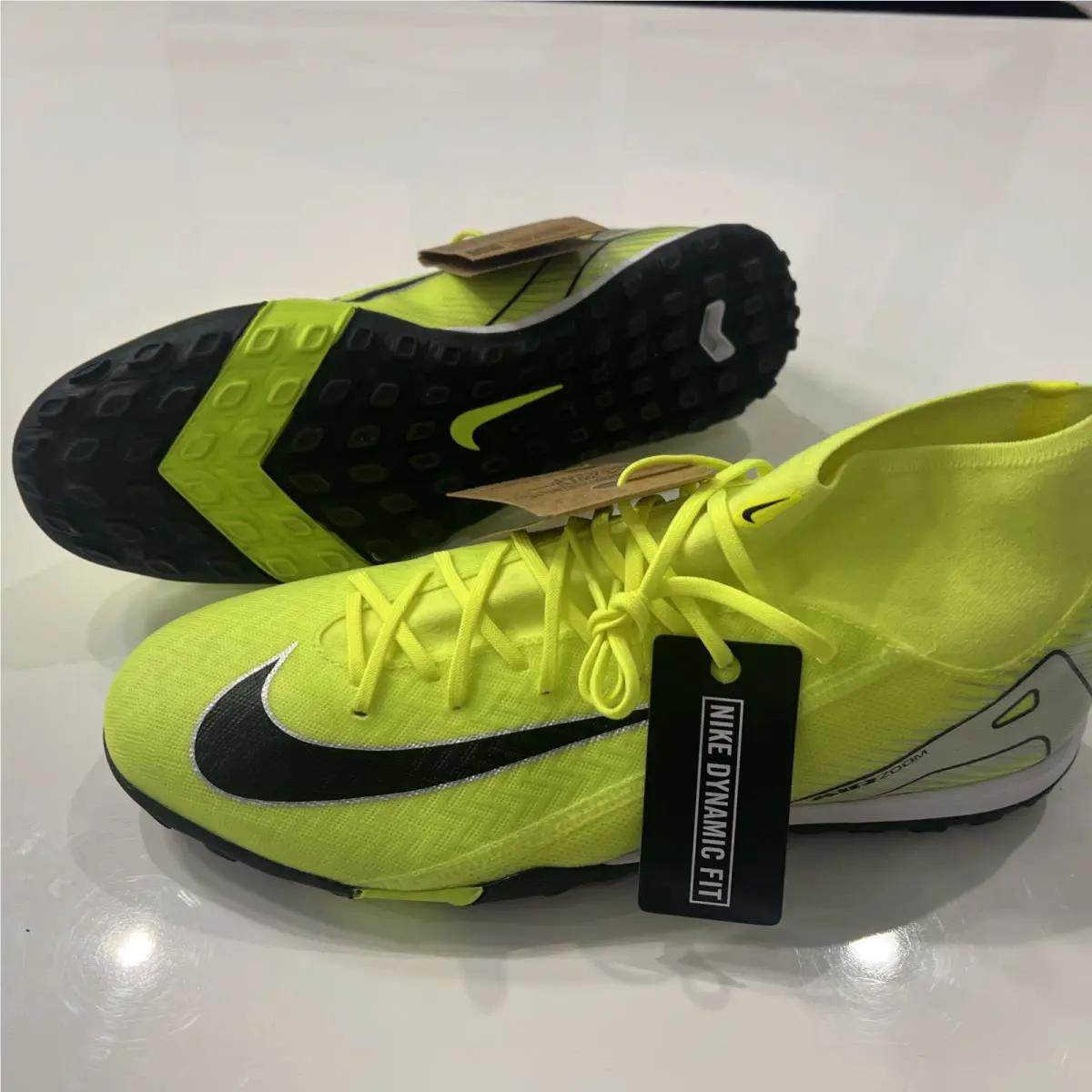 Nike shoes - Nike Zoom Mercurial Superfly 10 Academy TF - FQ8331-700 - Volt / Black (UPC: 197600872493) 12