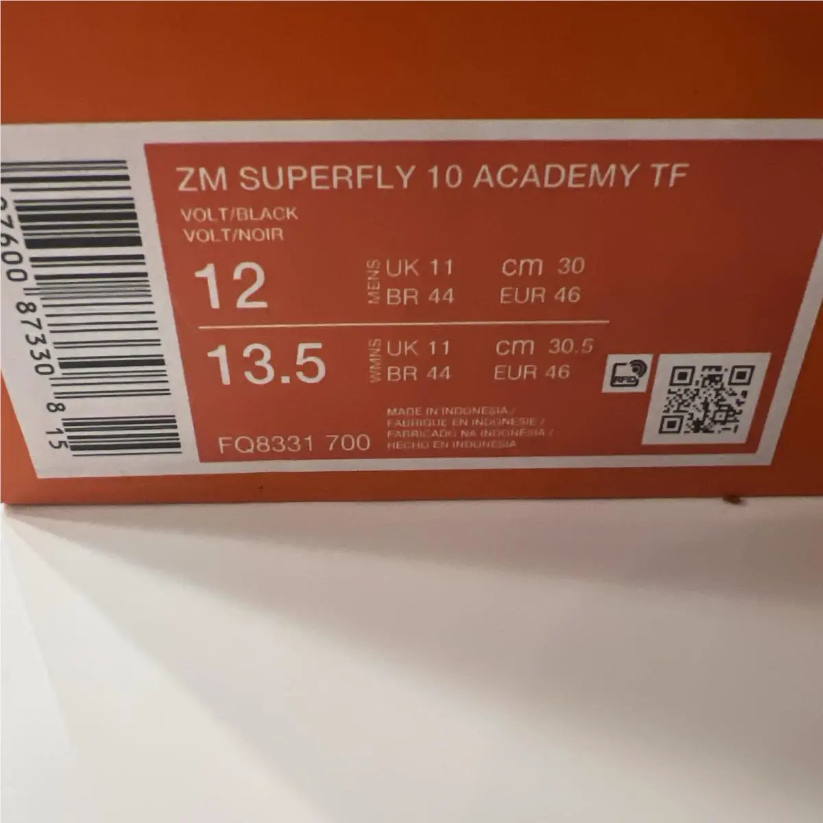 Nike shoes - Nike Zoom Mercurial Superfly 10 Academy TF - FQ8331-700 - Volt / Black (UPC: 197600872493) 7