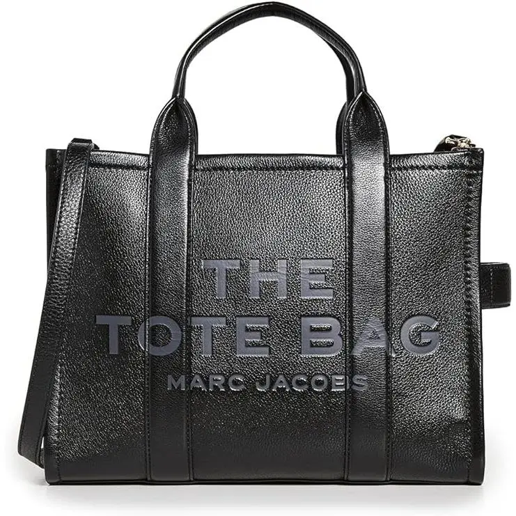 Marc Jacobs Womens The Leather Medium Tote Bag - Black H004L01PF21-001