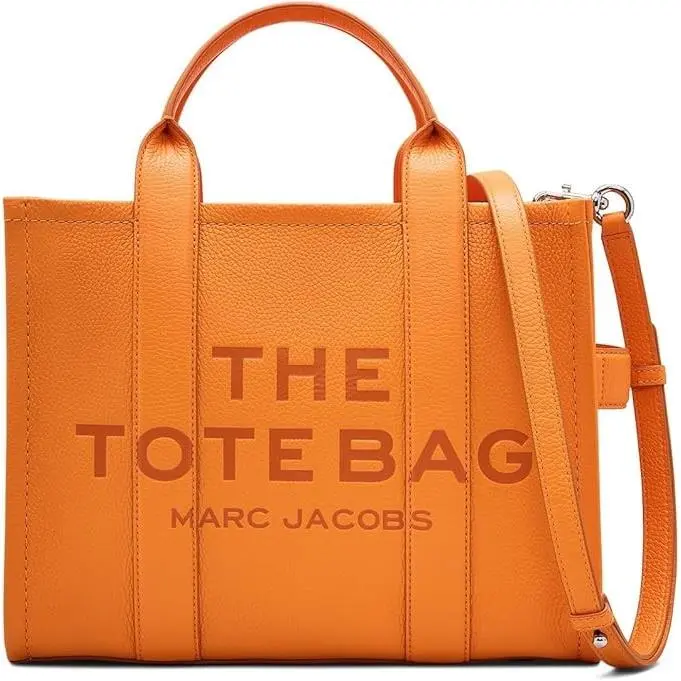 Marc Jacobs The Leather Medium Tote Bag - Tangerine H004L01PF21-818