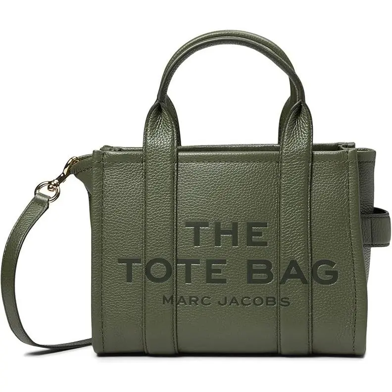 Marc Jacobs The Leather Small Tote Bag - Bronze Green H009L01SP21-365