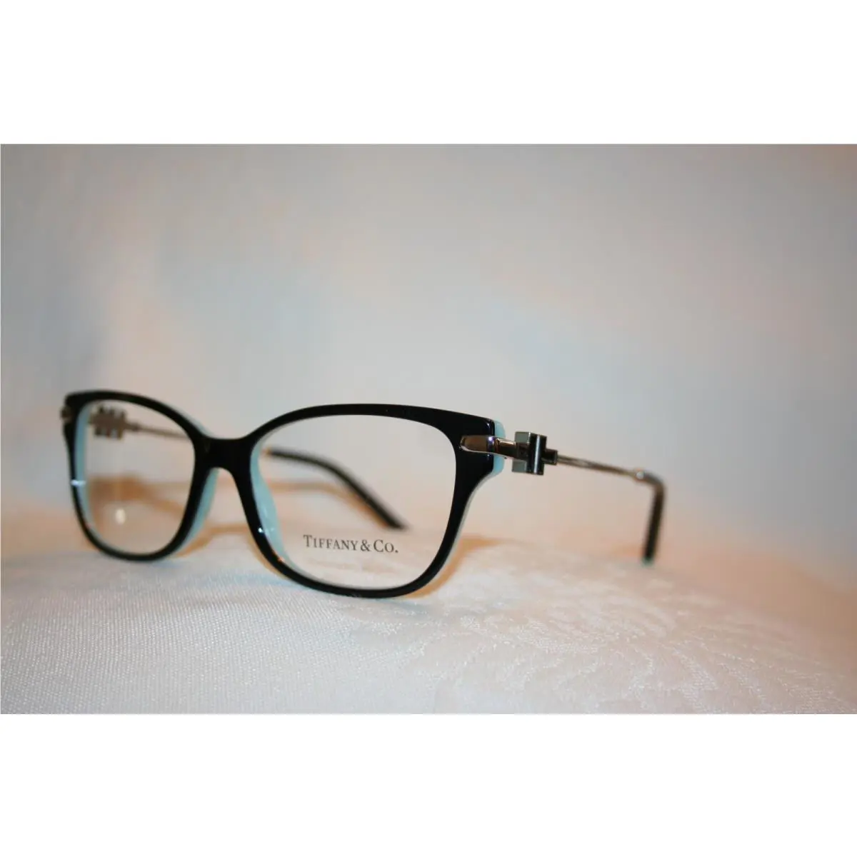 Tiffany CO Eyeglasses TF2207 Black on Tiffany Blue 8055 52-15-140