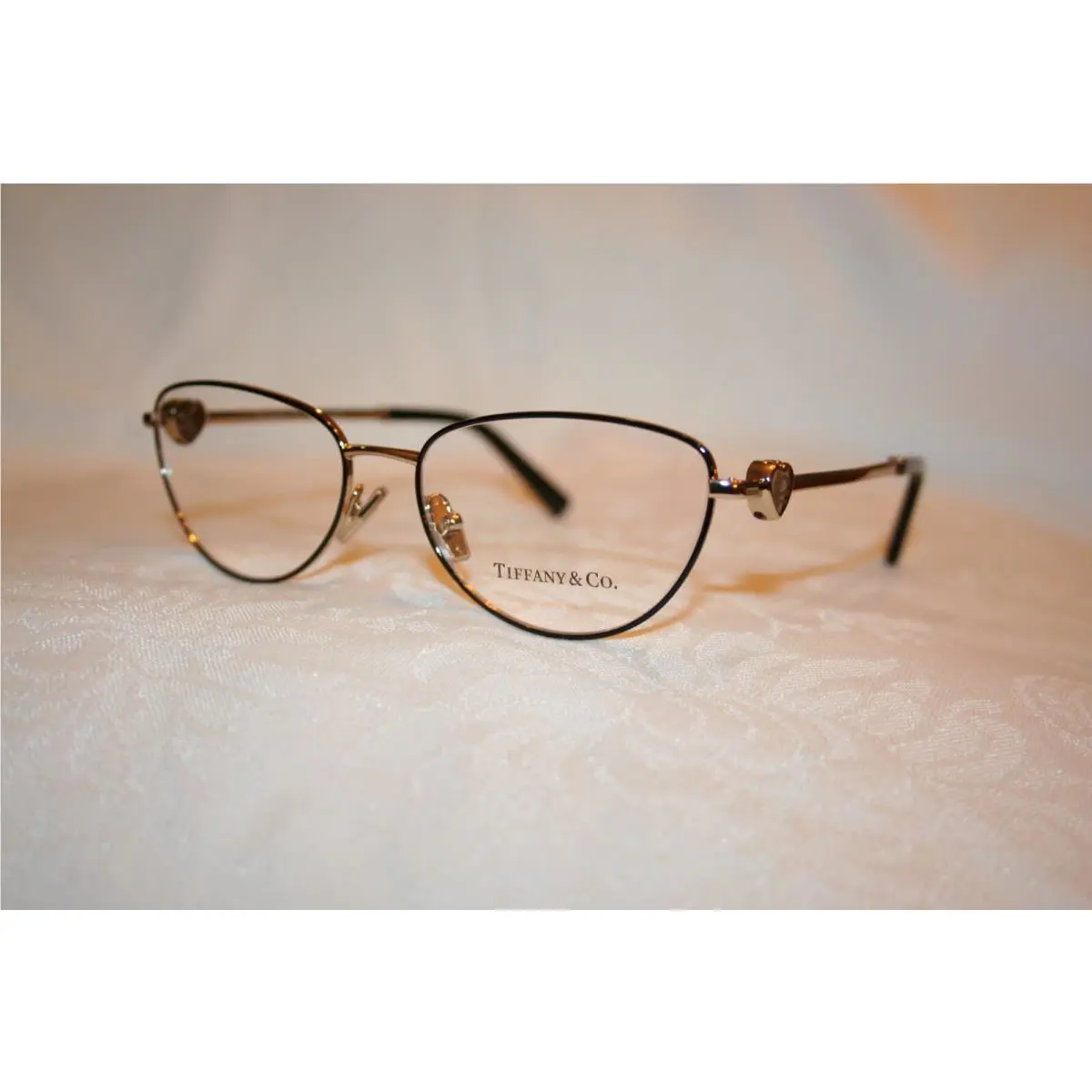 Tiffany Co. Eyeglasses TF1164B Black on Pale Gold 6164 54-16-140