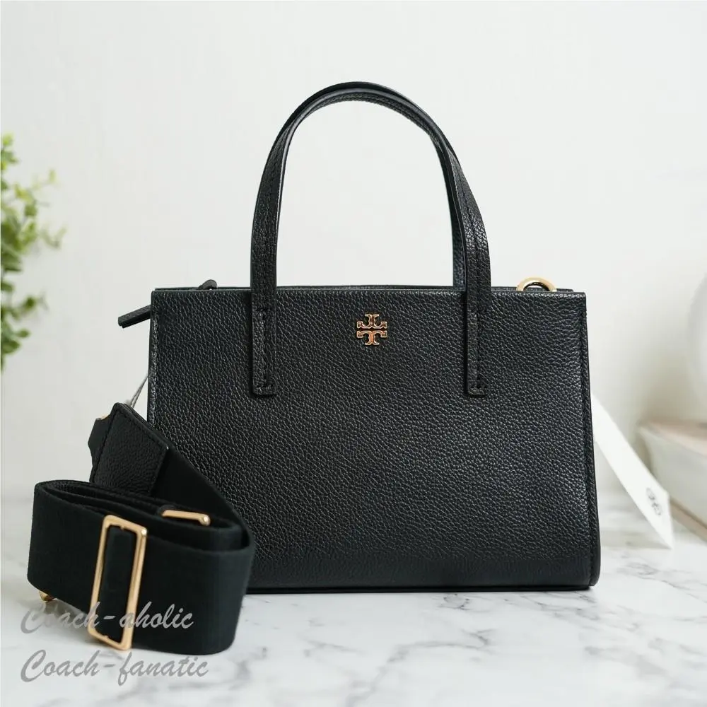 Tory Burch Blake Mini Tote Leather Crossbody In Black