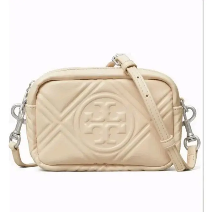 Tory Burch Perry Bombe Mini Shoulder Camera Bag Bay Gray 55691 0622 TB