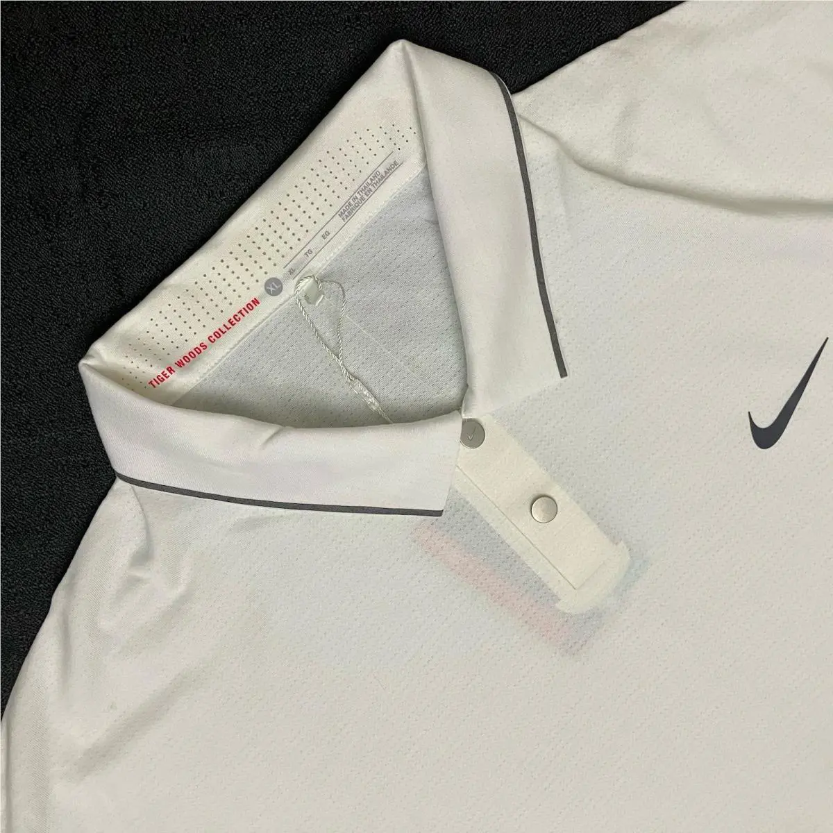 Nike clothing - Tiger Woods TW Kimono Heather Mesh Polo - 726187 - Pure Platinum White Silver 0