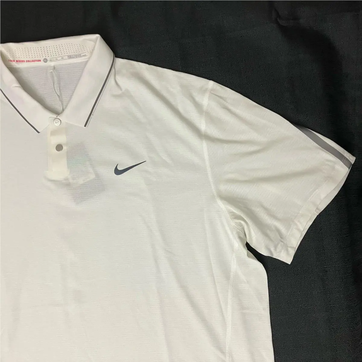 Nike clothing - Tiger Woods TW Kimono Heather Mesh Polo - 726187 - Pure Platinum White Silver 8